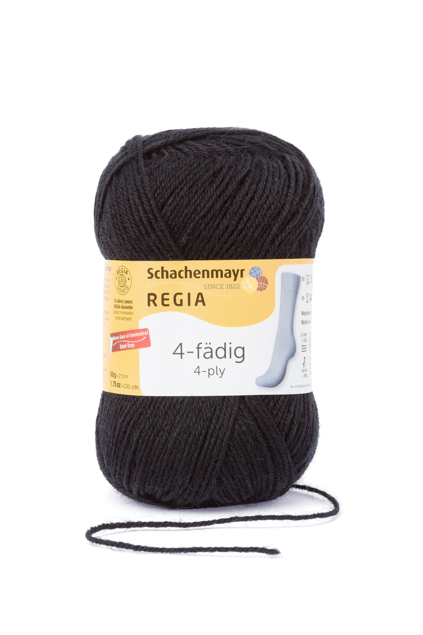 Sockengarn "Regia" in der Farbe Schwarz