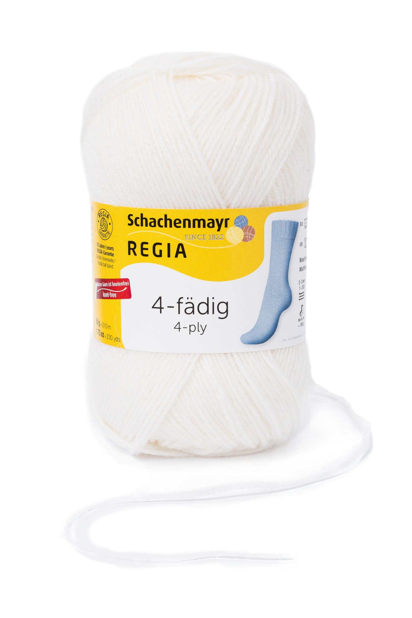 Sockengarn "Regia" in der Farbe Superweiss