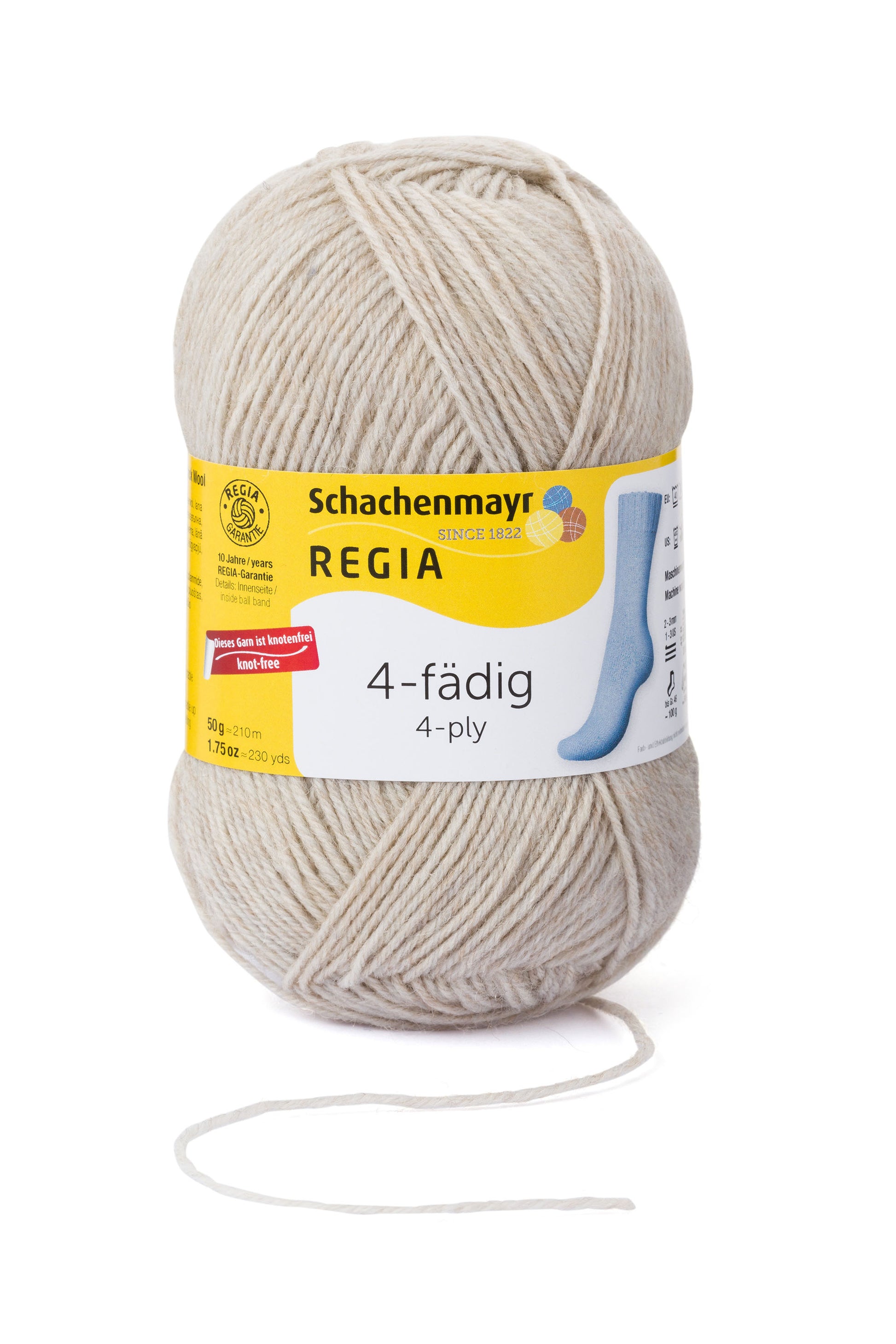 Sockengarn "Regia" in der Farbe Leinen-meliert