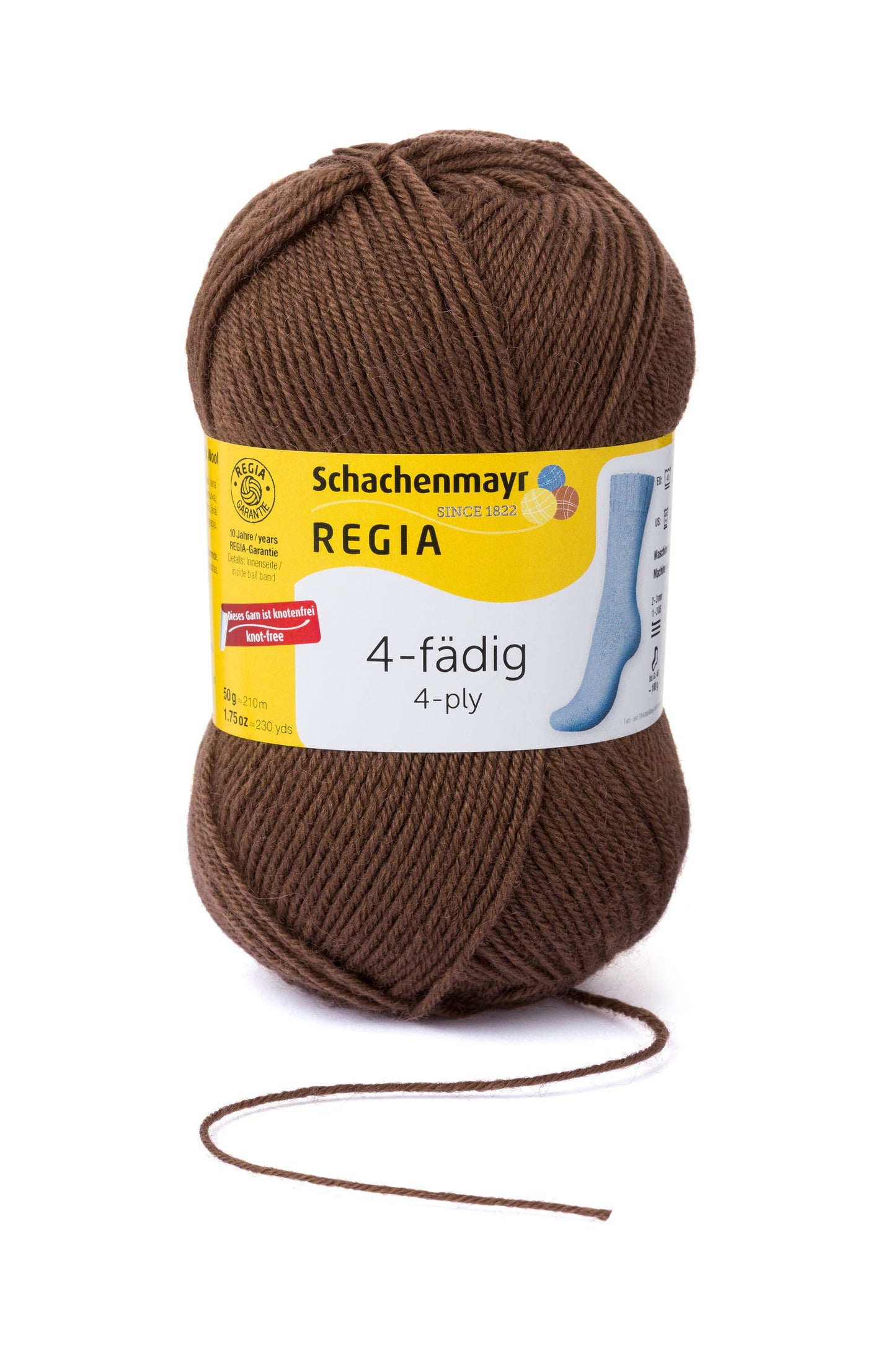 Sockengarn "Regia" in der Farbe Dunkelbraun